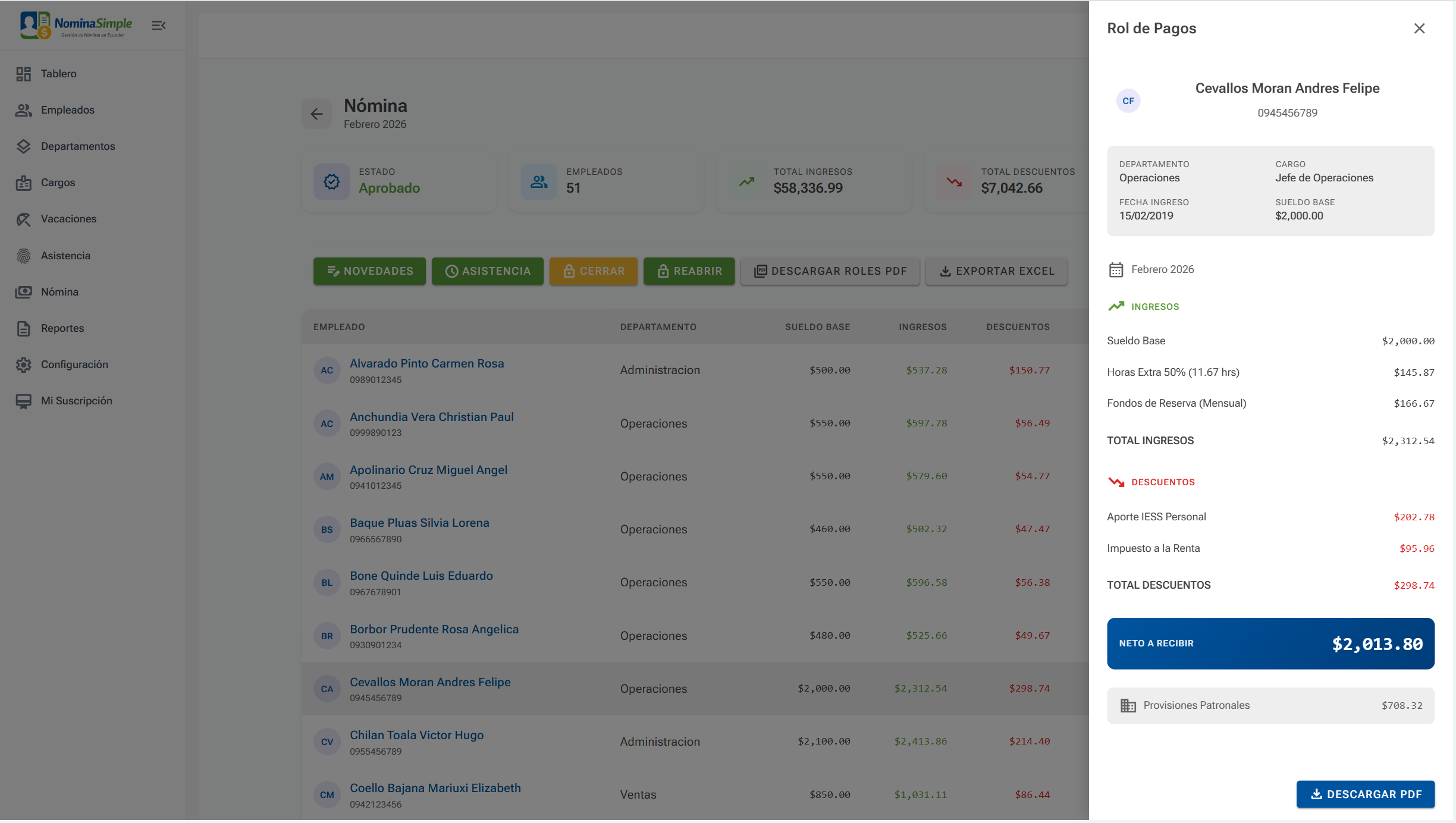 Comprobante de nómina